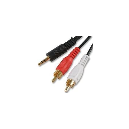 Cable-Core 3.5mm Jack to 2 x RCA Phono Stereo Audio Cable 1m Lead