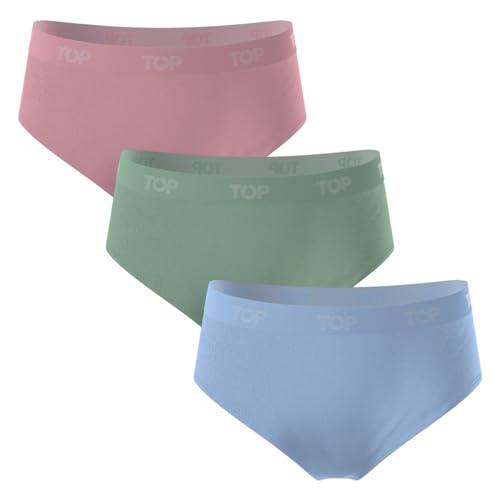 USTOP TOP Wear - Girls' Cotton Blend Hipster Panties - Pack of 3 - Soft & Breathable for All-Day Comfort