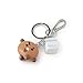 BT21 SHOOKY Character Mini Cute Figure Keychain Key Ring Bag Charm with Clip, Brown