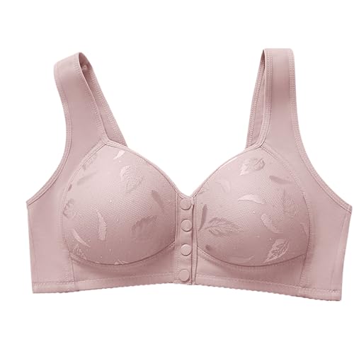 Gray Oversized for Women Scrub Casual Maternity Seamless Front No Underwire Basic Bralettes Lingeries Panties Women Button Front Closure 2025 Clothing Fashion L