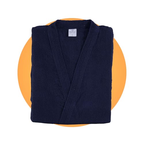 Roupão de Banho Atoalhado 100% Algodão Toalha Macio Felpudo Pijama Feminino Inverno Manga 3/4 Presen