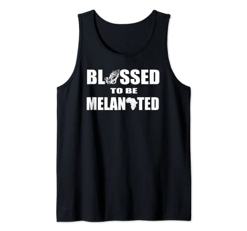 Black Pride Juneteenth Blessed Melanated Wt Afroamericano Camiseta sin Mangas