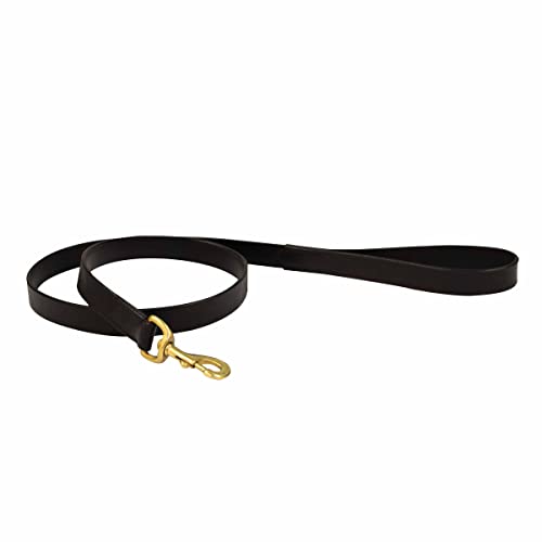 Image of WeatherBeeta Leather Dog Lead, Black, Medium
