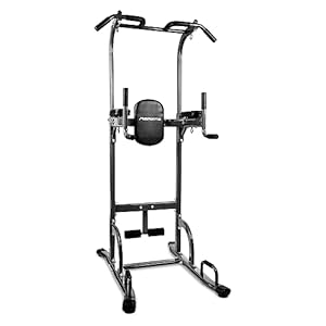 Power Tower – 7-in-1 multifunctioneel krachtstation – in grootte verstelbaar – met push-upgrepen, 4 ogen voor slingtraining, sit-ups en optrekstang