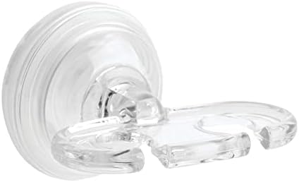 iDesign 51920 Power Lock Suction Bathroom Toothbrush and Razor Organizer for Shower, Mirror - Clear