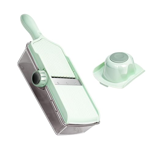 Cortadora manual de verduras multifuncional con contenedor miniatura 1