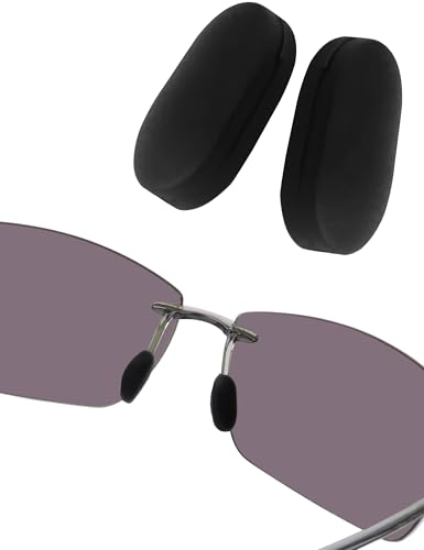 Bowyer Replacement Nose Pads Compatible with Maui Jim Lighthouse MJ423 / Breakwall MJ422 / Sugar Beach MJ421 Sunglass- Black