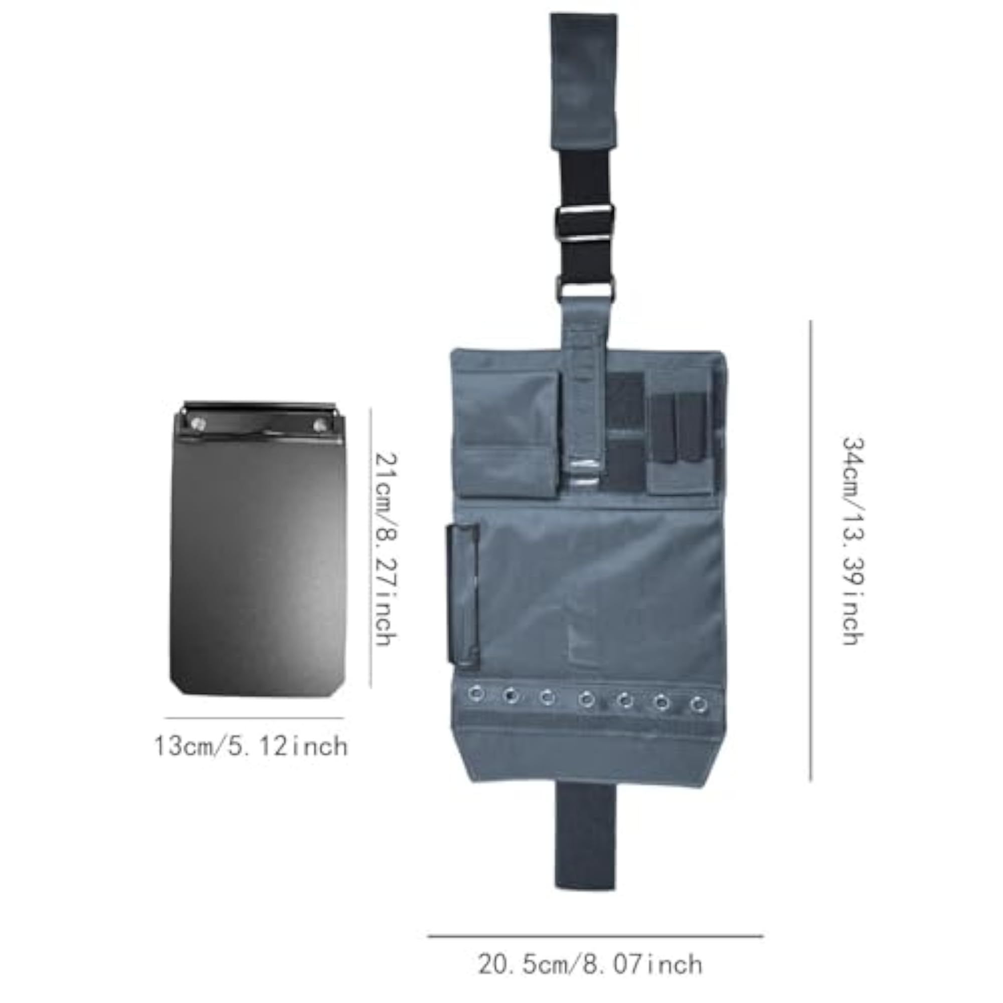 Pilot Adjustable Strap Kneeboard for Aviation Gear