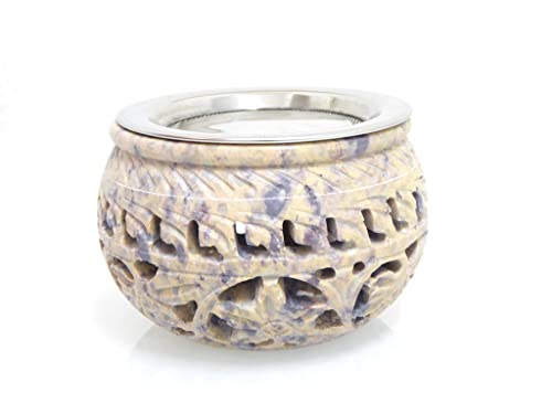 Fumaga - Räucherstövchen Aurum aus Speckstein mit Sieb inkl. silbernes Plättchen, wahlweise inkl. Räucherbürste Cover