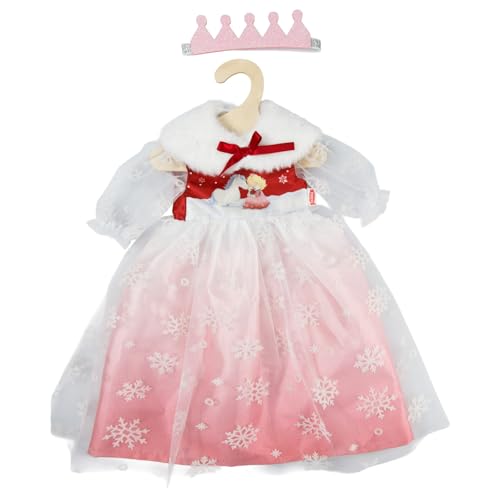 Robe poupée princesse Heless 1680 habit poupon 30 cm vêtement hiver rose blanc avec cape
