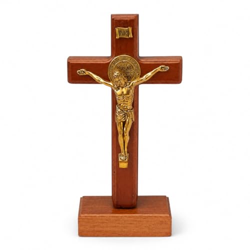 Wooden Crucifix Stand and Wall Cross