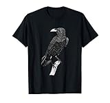 Vogel Rabe handgezeichnet im Aquarell Design T-Shirt
