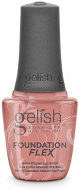 Gelish Foundation Flex โ Flexible Base Coat for Nails, Ridge Filling, & Perfect Protection, Soak-Off Rubber Base Gel Nail Kit for Long-Lasting Nail Strength and Flexibility