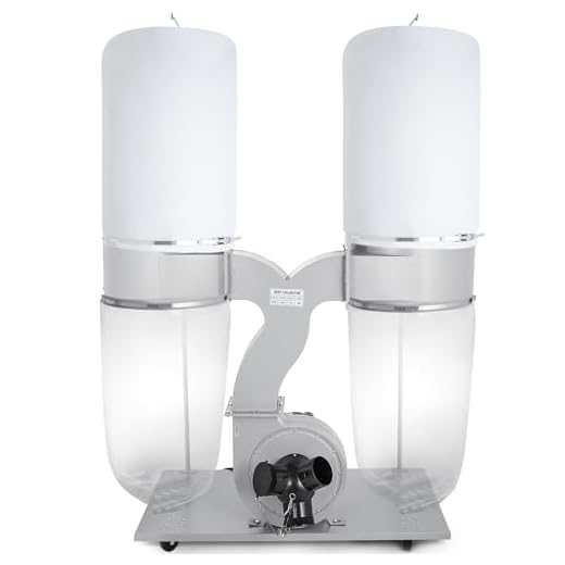 VEVOR 3HP Dust Collector with 2300 CFM Air Flow Bag Dust Collector 110V Portable Dust Collector 5 Micron Bag Filtration