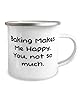 Love Baking Gifts, Baking Makes Me Happy. You, not so much, Brilliant Birthday 12oz Camper Mug From Friends, Inexpensive baking gifts, Budget friendly baking gifts, Cheap homemade baking gifts, Simple #1