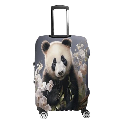 Travel Wheeled Suitcase Sleeve Dustproof Anti-scratch Panda With Flower Luggage Case Protective Cover For 19-32 Inch Luggage4