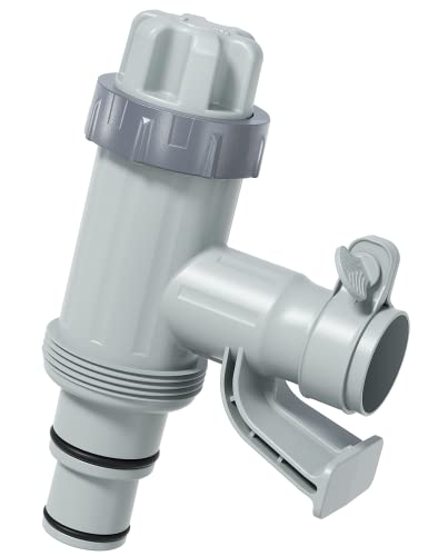 [PATENTED] Deeroll Pool Plunger Valve Plus for Above Ground Pool - 2-in-1 Plunger Valve Replacement Parts Pool Accessories 1/4 Inch Pool Pipe Holder with Plunger Valve