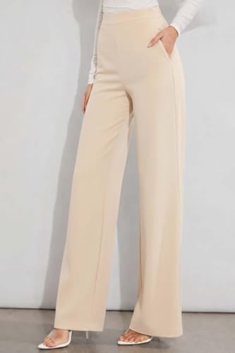 Image of KOTTY Women's High-Rise Straight Fit Stretch Pants for Office, Casual and Smart Wear