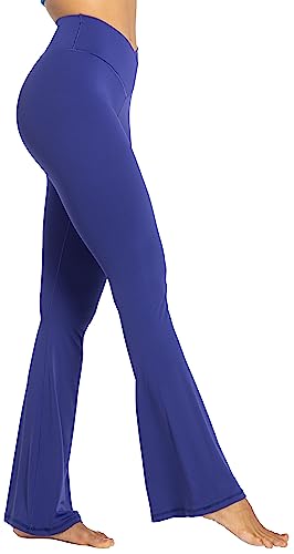 Image of Sunzel Flare Leggings, Crossover Yoga Pants with Tummy Control, High-Waisted and Wide Leg