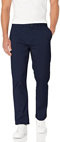 Tommy Hilfiger Men's Stretch Chino Pants in Custom Fit, Navy Blazer, 36W x 32L