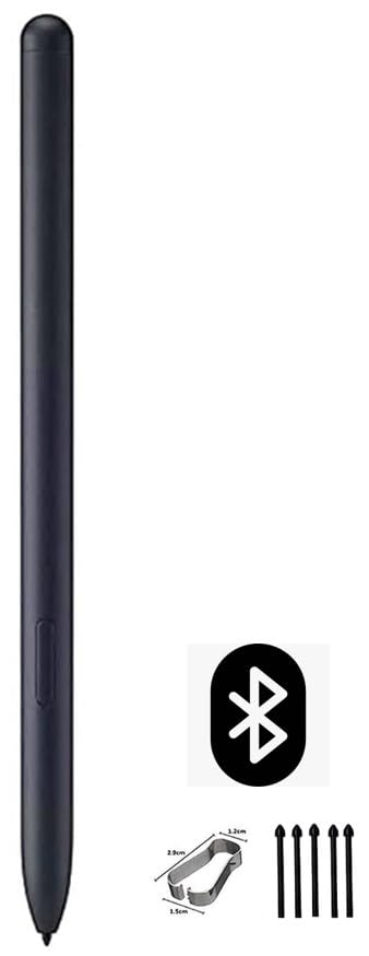 Galaxy Tab S7 Stylus Pen (WithBluetooth) Replacement for Samsung Galaxy Tab S7|Tab S7 Plus All Verisons +Tibs/Nibs (Black)