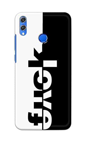 Image of PRINTFIDAA One Words Fukc Love Creative Art Innovative Wonderfull Printed Designer Hard Case for Honor 8X, JSN-L11, JSN-L21, JSN-L22, JSN-L23 Back Cover -(e) RPM1003