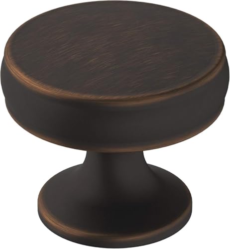 Amerock | Cabinet Knob | Oil Rubbed Bronze | 1-1/4 inch (32 mm) Diameter | Renown | 1 Pack | Drawer Knob | Cabinet Hardware by Amerock - Used condition - US$5.55