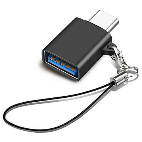 iJiGui Adaptador USB C a USB 3.2, Adaptador USB C Macho a USB 3.2 Hembra OTG, 10Gbps Adaptador Tipo C a USB Compatible con MacBook Pro, MacBook Air y Otros Dispositivos USB C-Negro