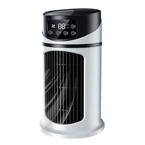 Tuesoa Ventilador de Escritorio Multifuncional Mini Enfriador Evaporativo Ventilador Ajustable Portátil Humidificador de Niebla Fría