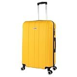 ITACA - Maletas Grandes De Viaje Rígidas Ligeras con 4 Doble Rueda 360° Maleta Grande 23 Kilos Alta Resistencia Maleta XL Duradera, Amarillo