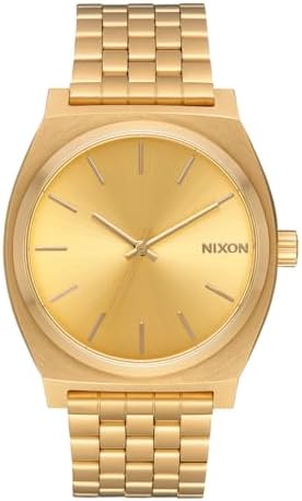 Nixon Time Teller All Gold 3-hand watch with gold metal band