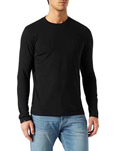 Superdry Men's Vintage Logo Emb LS Top T-Shirt, Schwarz, XL