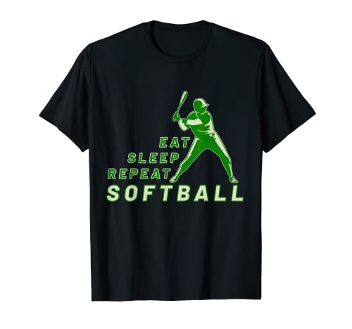 Eat Sleep Softball Repeat Cool design for Sport Lovers T-Shirt