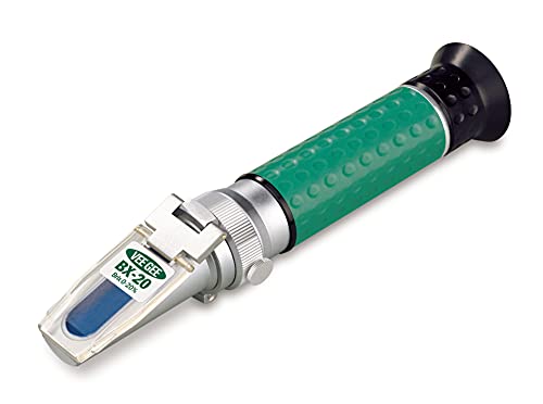 Vee Gee Scientific BX-20 Handheld Refractometer, with Brix Scale, 0-20%, + -0.1% Accuracy, 0.10% Resolution