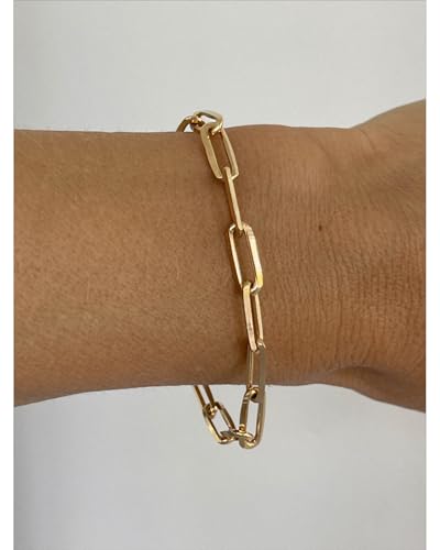 Jewelry: Chunky Love Bracelet for Women – 3-Year Color Guarantee – Waterproof, Non-Tarnish, Hypoallergenic, Gold PVD Coated – Perfect for Beach, Weddings, Holiday Gifts – 7” Length3