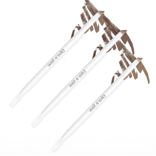 wet n wild Eyebrow and Liner Brush, Soft Fibers, Pack of 3 | Flat Angled | Ultra-Thin Precision