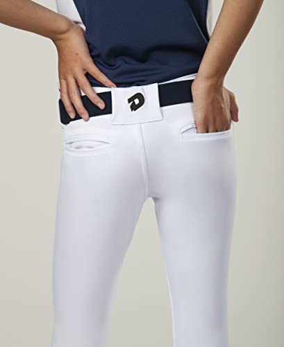 DeMarini Calça com cinto para meninas, Equipe branca, G