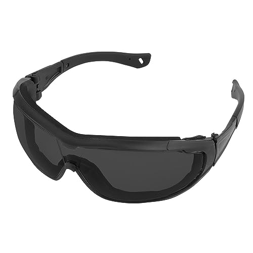 Tactical Goggles UV Protection Windproof Sunglasses with Fixed Straps for Cycling Hunting CS Wargame Airsoft Paintball (Color : GG-004-BK-BK)