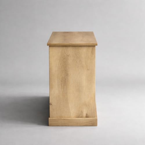 Image of The Attic Jodhpur Large Sideboard Cabinet for Kitchen and Living Room Storage Solid Wood Natural Matte Finish
