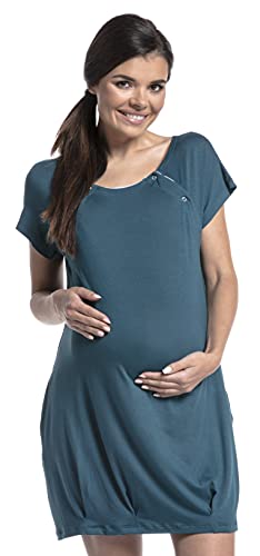 Chelsea Clark Mujer Premama Camisón de Lactancia Multifuncional con Botones (Botella Verde, S) Cover