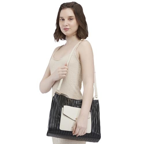 Image of Caprese Shyla Hobo Bag, Large | Self Designed Shoulder Bag for Women with Easy Front Access Pocket | Secure Top Zip | Perfect for Casual & Daily Use