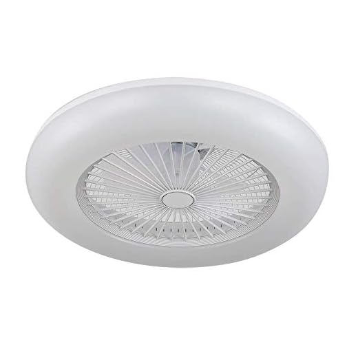 ACTiO LED 770011-ABL lámpara ventilador de techo luz led 60W IKARO blanco mando distancia, regulable intensidad, 3 tonalidades, silencioso, 7 aspas protegidas, 3 velocidades, D.50cms.