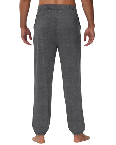 3 Pack: Men's Pajama Joggers -lightweight Pj Bottoms Lounge Pant Drawstring Pockets Elastic Banded Ankle Sleep Pant3