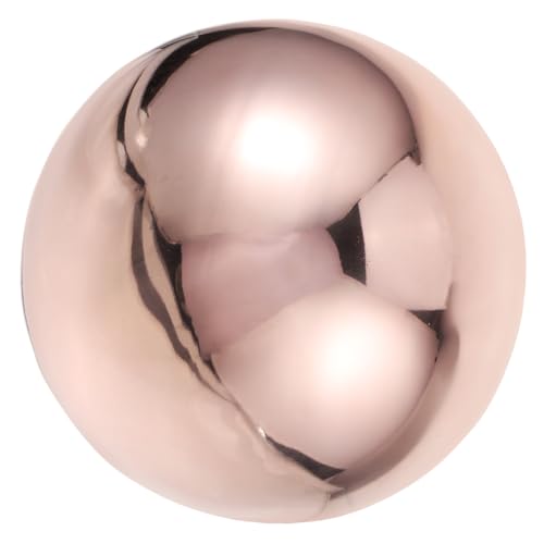 DOITOOL Boule de Regard Acier Inoxydable Poli Miroir Creuse Rose Doré Sphère Réfléchissante Décorative pour Jardin Extérieur