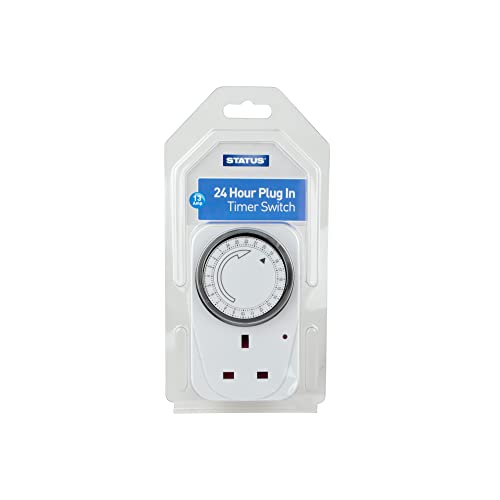 STATUS Timer Switch Standard, White, 1 Pack