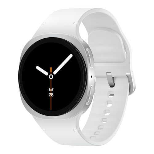 Samsung Galaxy Watch8 AI Smart Watch Sport Band Cushion Design 3nm Processor Health & Sleep Coach Fitness Tracker 40mm Bluetooth Silver 3 Year Extended Warranty (UK Version)