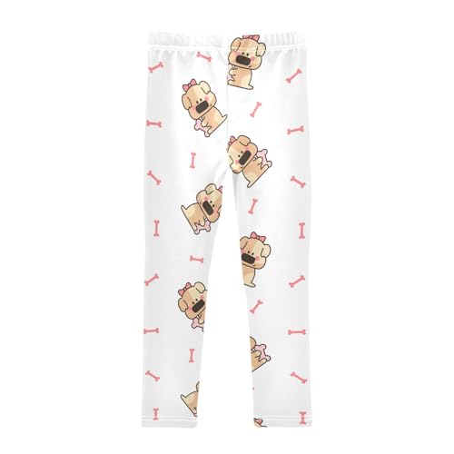 Cute Puppy Girls Leggings,Workout Leggings for Girls Toddler Athletic Legging Size for 3-10T2