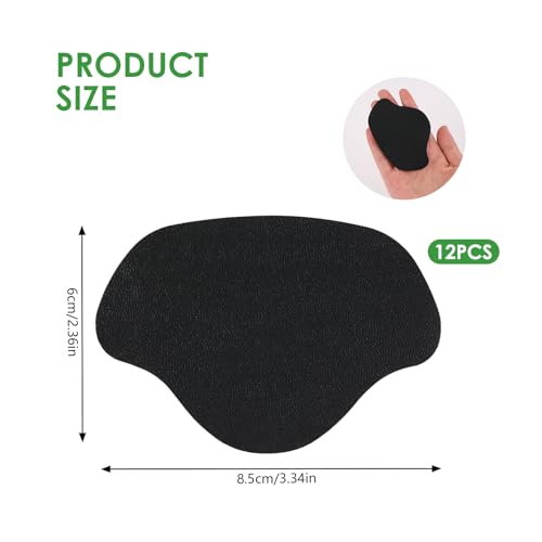 Image of 12 Pcs Shoe Heel Repair Patches, Self-Adhesive Inside Shoe Hole Patch Kit for Sneaker Mesh Sports Tennis Work Hiking, Quick Fix for Heel Wear and Toe Damage on Inner Heel or Toe Holes