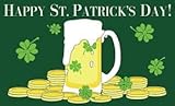 Happy St Patrick's Day Guiness 5'x3' (150cm x 90cm) Flag