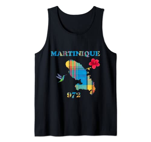 Martinique Département 972 Ile Antilles Françaises Madras Débardeur Cover